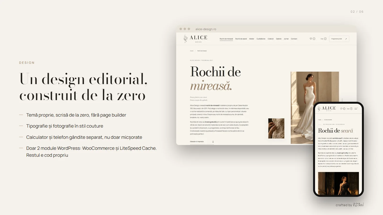 Alice Design, pagina 2 din 6: Un design editorial, construit de la zero