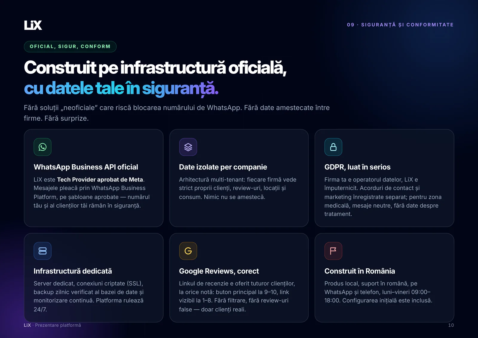 LiX, pagina 10 din 14: Construit pe infrastructură oficială,