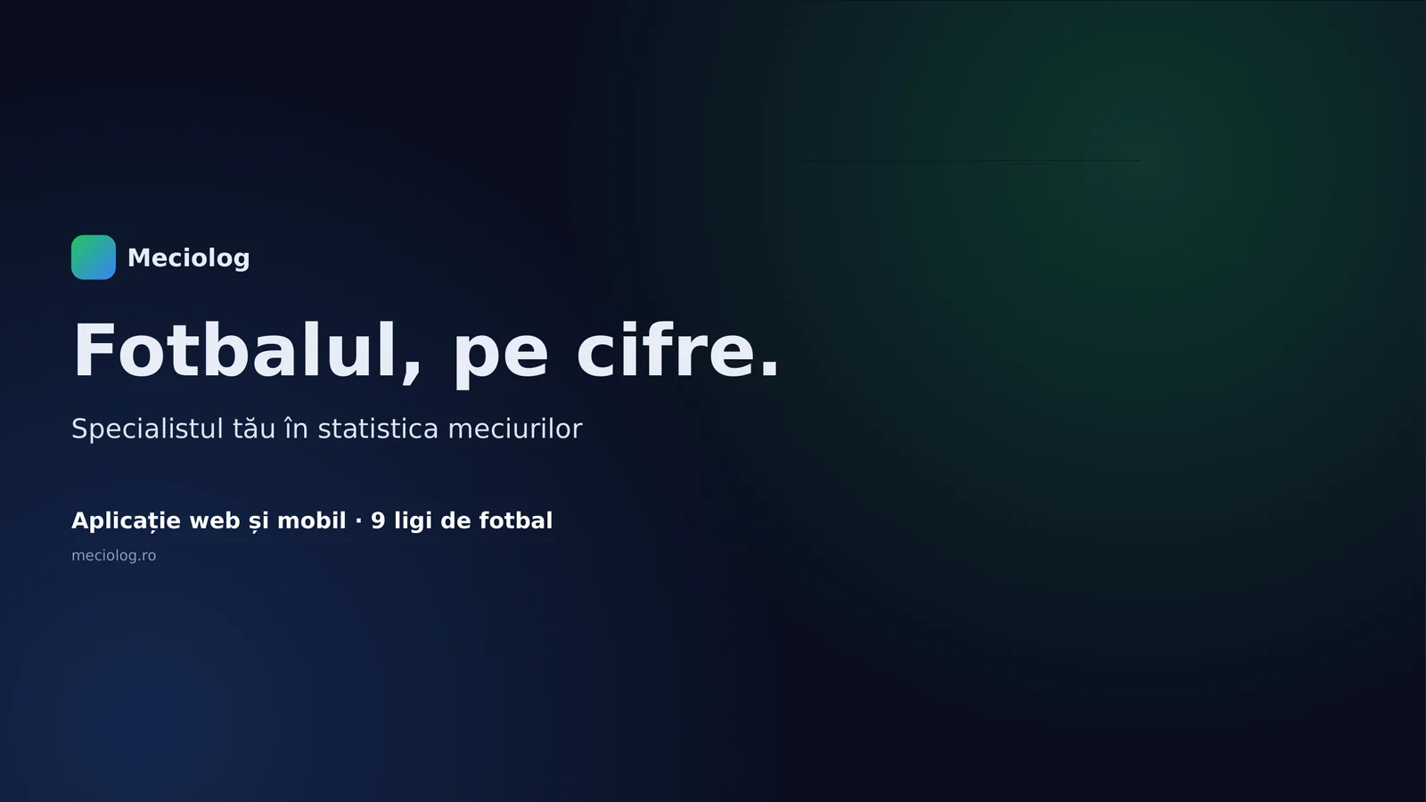 Meciolog: prima pagină a prezentării
